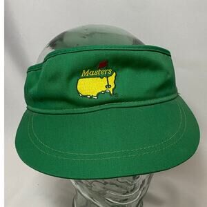 Vintage Masters Augusta  Golf Green Visor Adjustable  Made In USA
